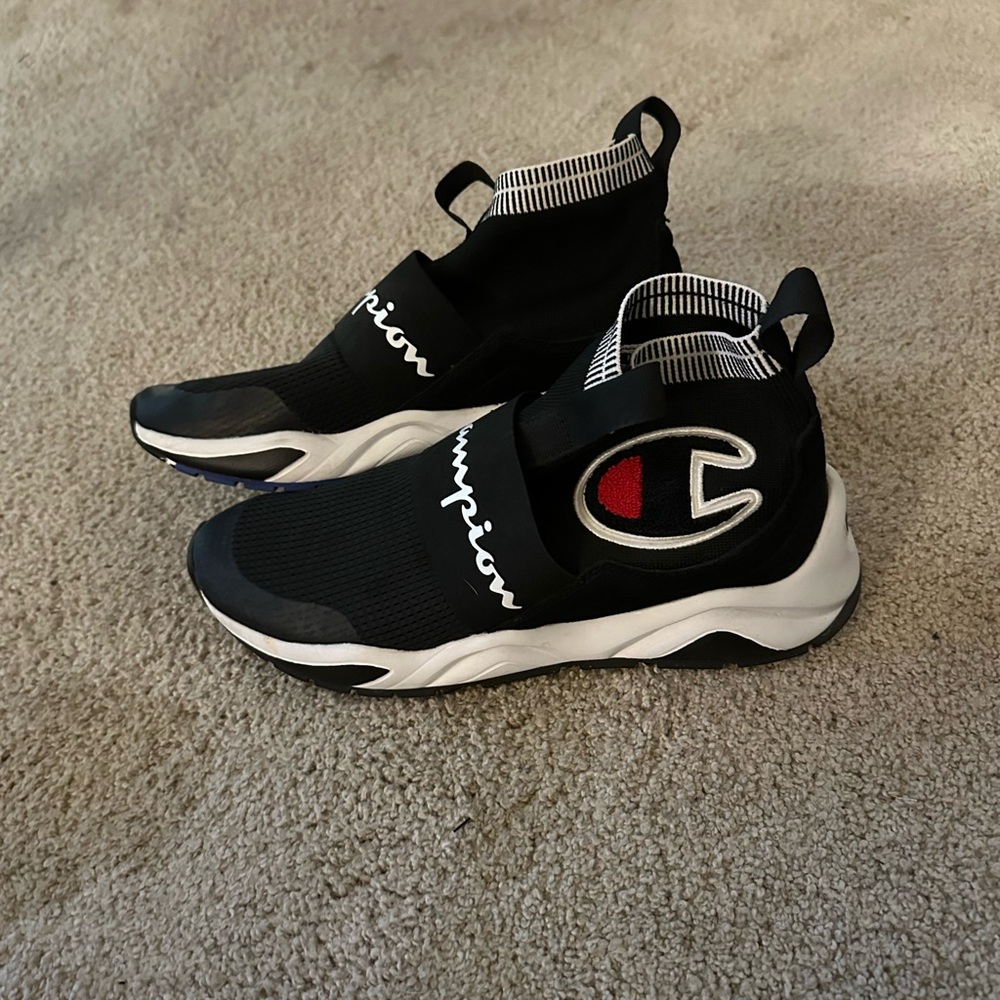 Champion Kids Black Slip-On Sneakers